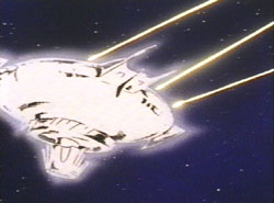 The phosphorescent interstellar battleship. Bright white glow makes it easier to draw.